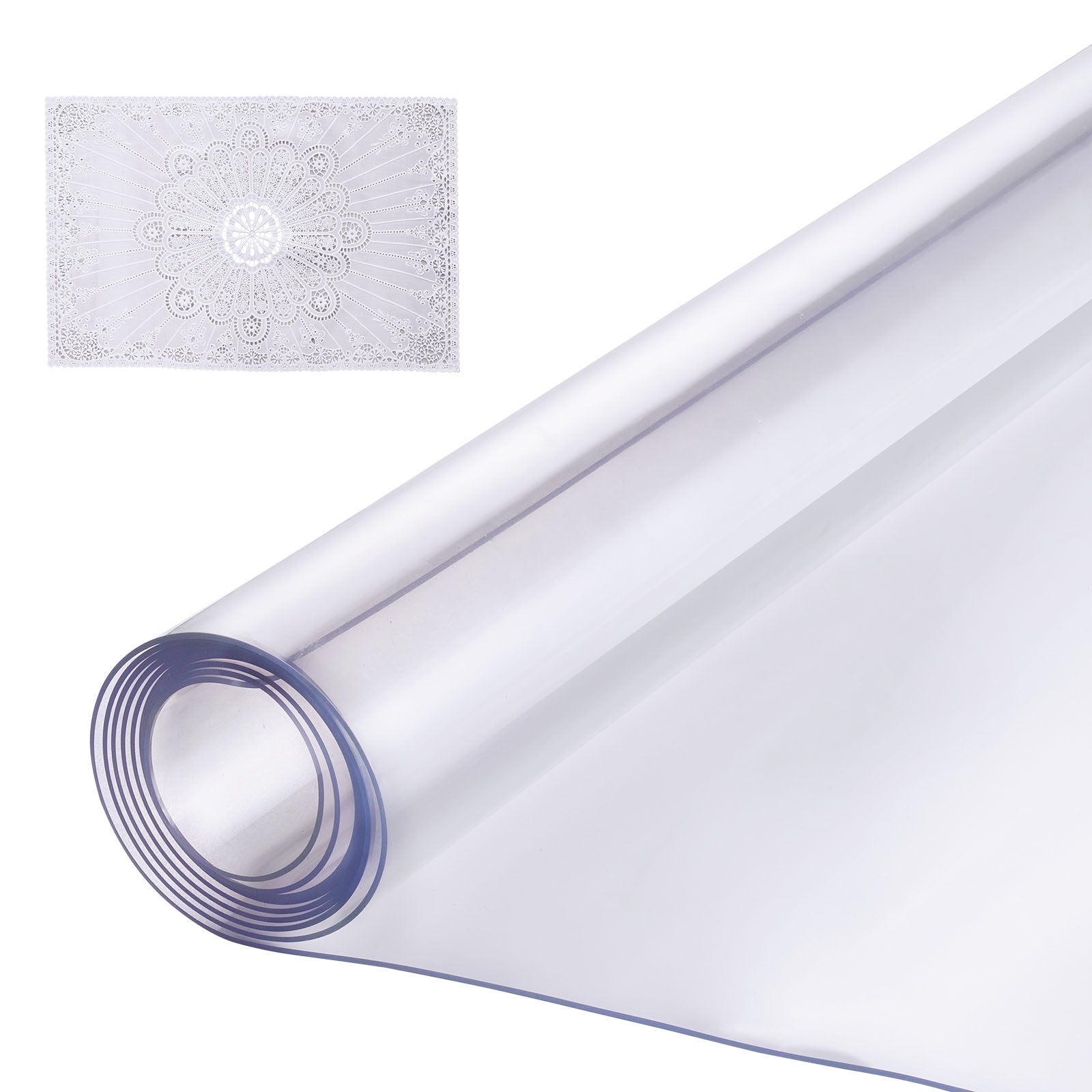 Obrus ​​ochronny na stół PCV Folia stołowa 1219x1219mm Ochrona biurka 1,5mm VEVOR