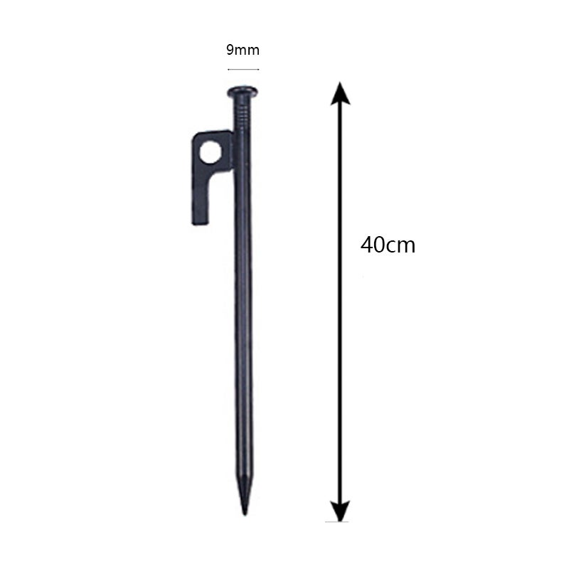 Piquets de Fixation Acier 40cm (5pcs) - Pour Tente, Canopée et Toile de Protection - Accessoire Camping Durable Résistant aux Intempéries(Plage/Terre) - 2