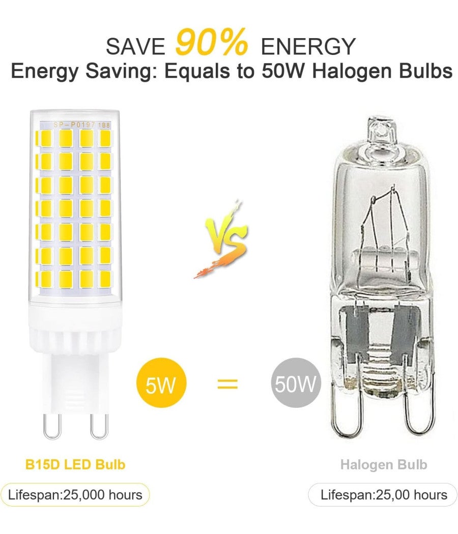 Trade Shop - Lampadina Faretto 5w Led 72 Smd 2835 Attacco G9 Luce Bianca Fredda Calda 220v - Bianco Freddo - - 5