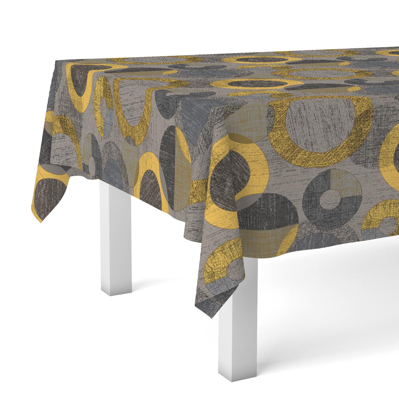Martina Home Tovaglia In Tela Cerata Duero 180x140 Cm Marrone - Impermeabile E Antimacchia