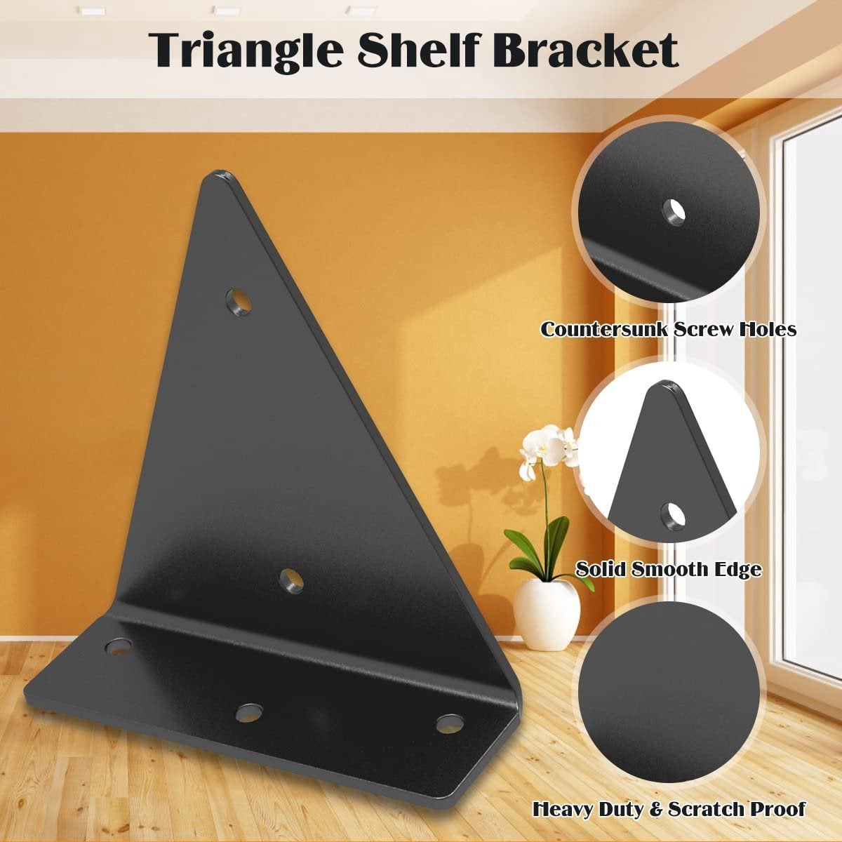 Support d'étagère-support mural-acier-support d'étagère industriel-130*140mm-support d'étagère flottant 4 pièces - 5