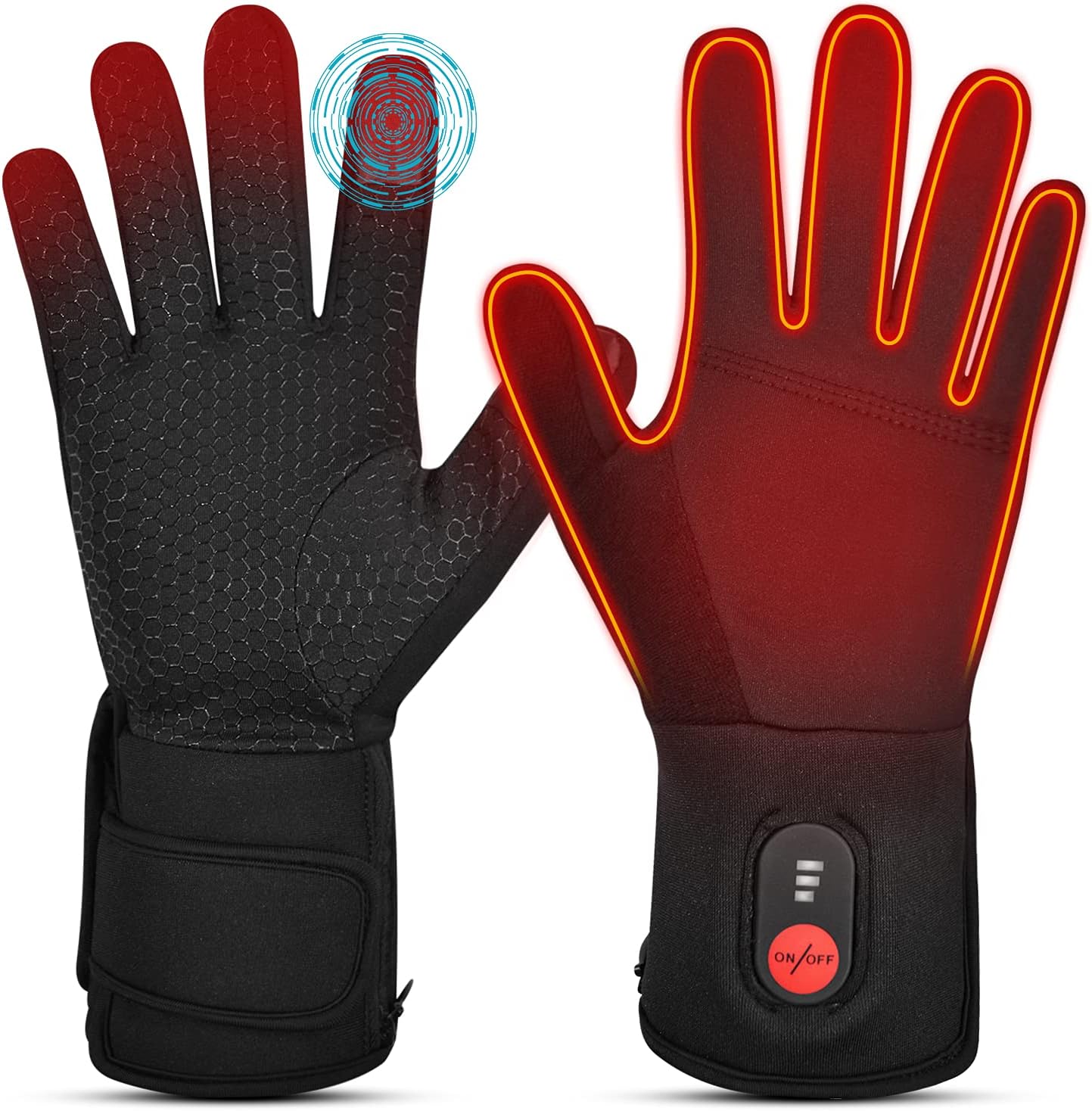 Gants électriques chauffants. Chauffage par thermostat de batterie n° 5 Gants électriques chauffants. Chauffage par thermostat de batterie n° 5