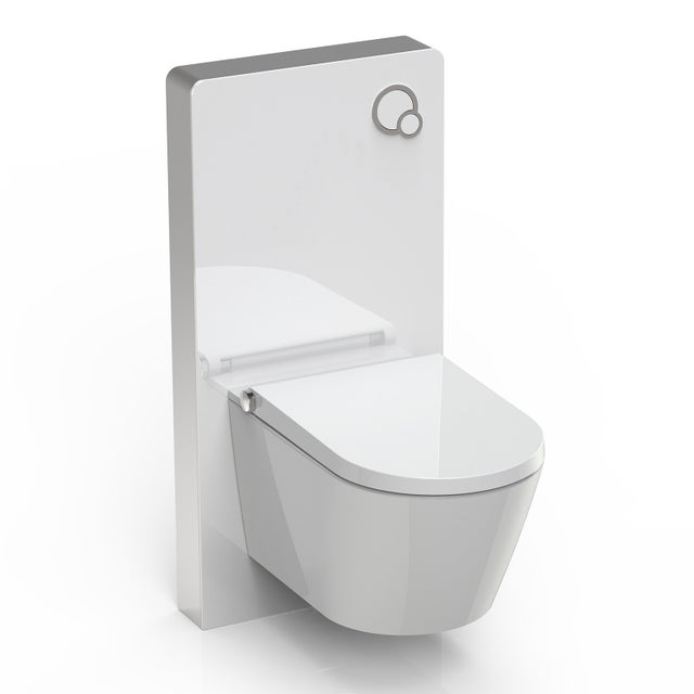 BERNSTEIN - Inodoro japonés de cerámica con bidet integrado y módulo blanco - 38,4x59,3x38cm - Basic 1102