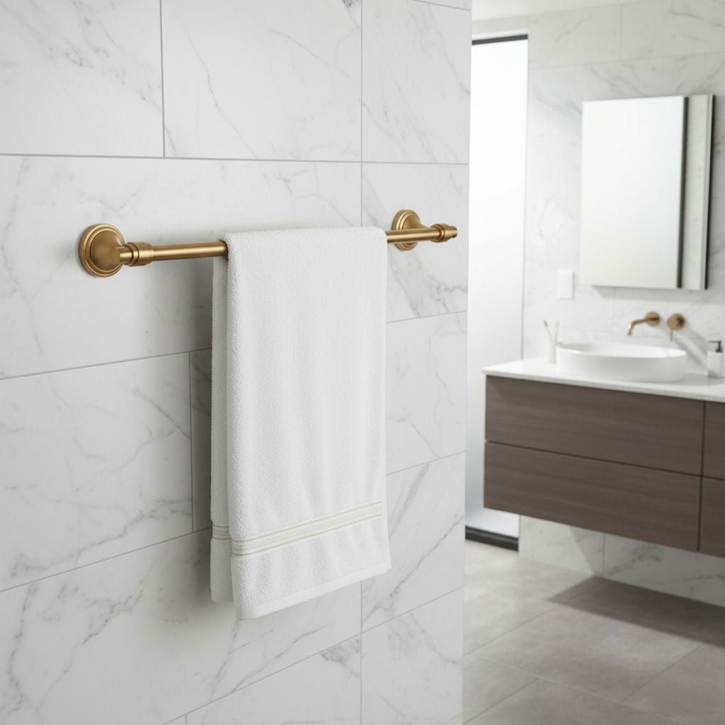 Wieszak łazienkowy jednoramienny 16101 Aristo Złoty Szczotkowany - 6