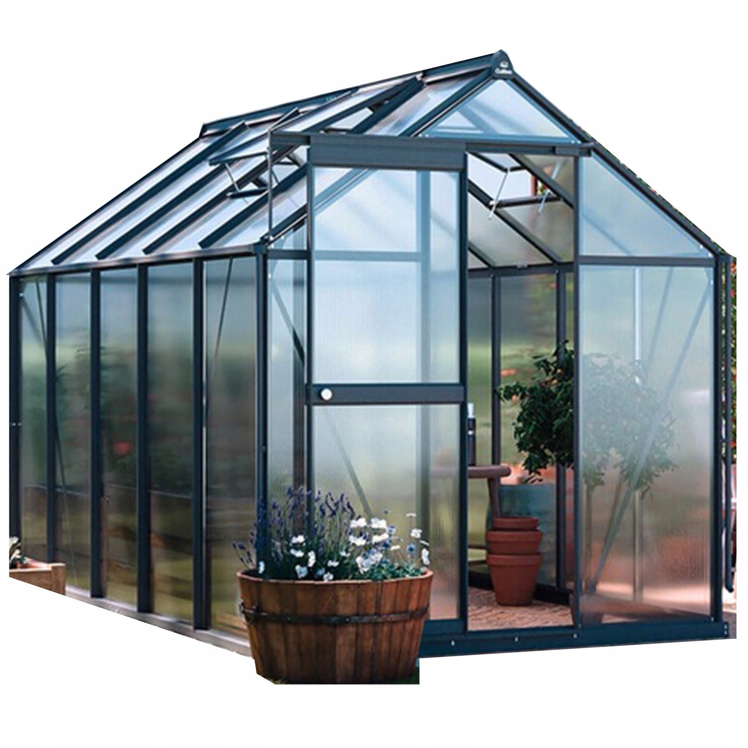 Szklarnia Cultivo z Poliwęglanu 303x183 Ogrodowa 3x2 Slide-In odporna Czarna 1 szt