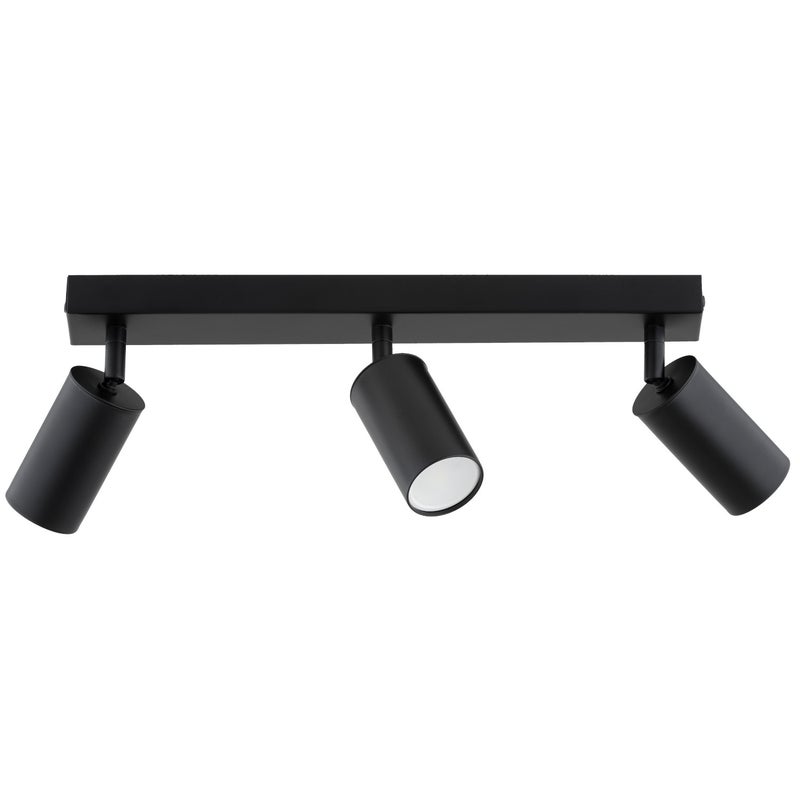 Reflektor sufitowy spot natynkowy Atlet listwa czarny 3xGU10x10W wym: 16 x 40 x 6 cm metal Alfa