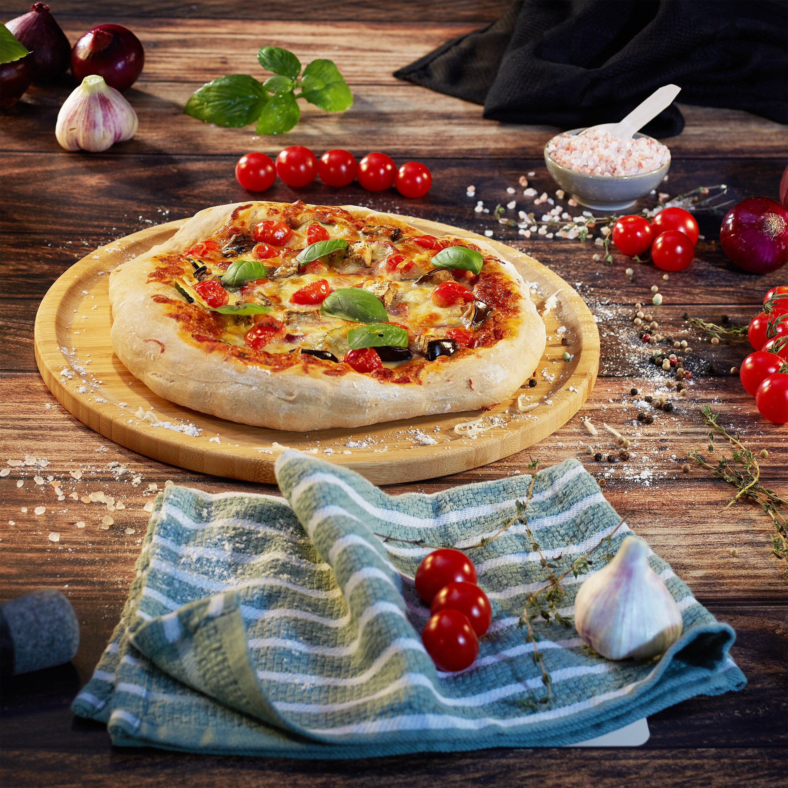 Plateau De Service Rond "Kord" 35cm Naturel - 6