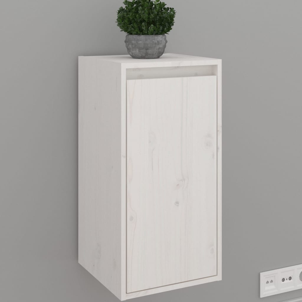 Maison Exclusive - Armario de pared 2 uds madera maciza de pino blanco 30x30x60 cm - 4