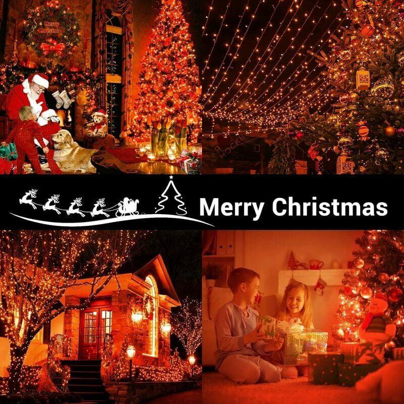 Guirlande Lumineuse Solaire étanche - 20 M, 200 LED Pour Pergola, Mur, Clôture, Jardin