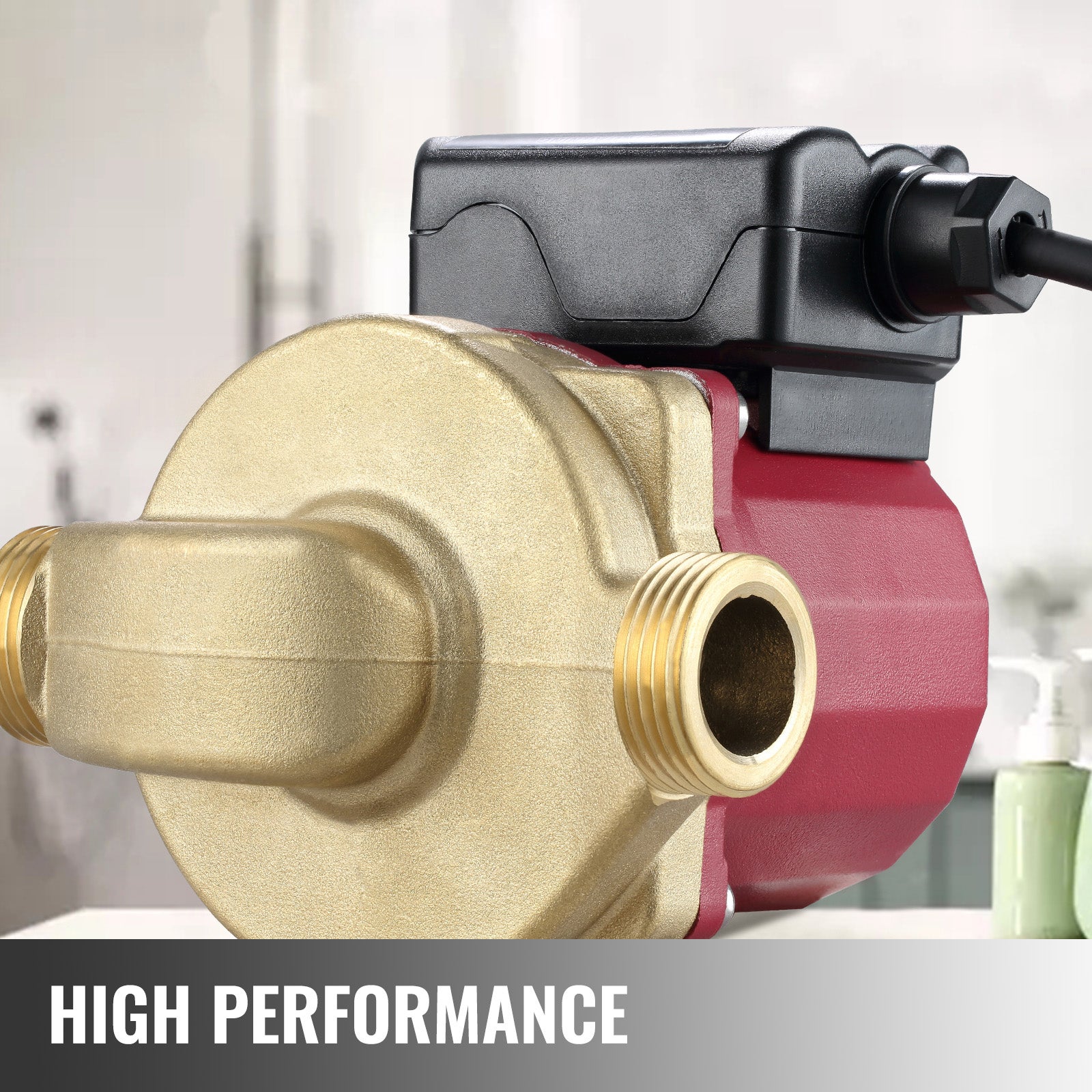 Bomba de circulación 50 L/min SucceBuy, altura 6 m, 3 velocidades, hierro/latón 220 V para ACS, caldera, suelo radiante y solar - 5