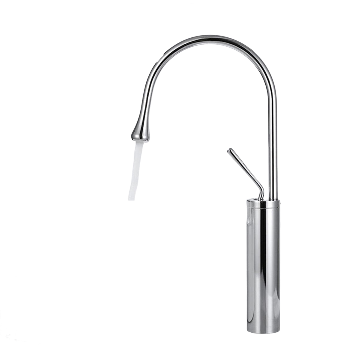 Bateria łazienkowa z ramieniem obrotowym 360° i wyciąganą wylewką, mieszacz elektrolityczny, wersja wysoka