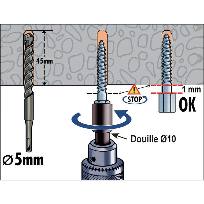 Piton de suspension - Rapido - ING Fixation - Diamètre M8 - Boîte de 100 pièces- - 2