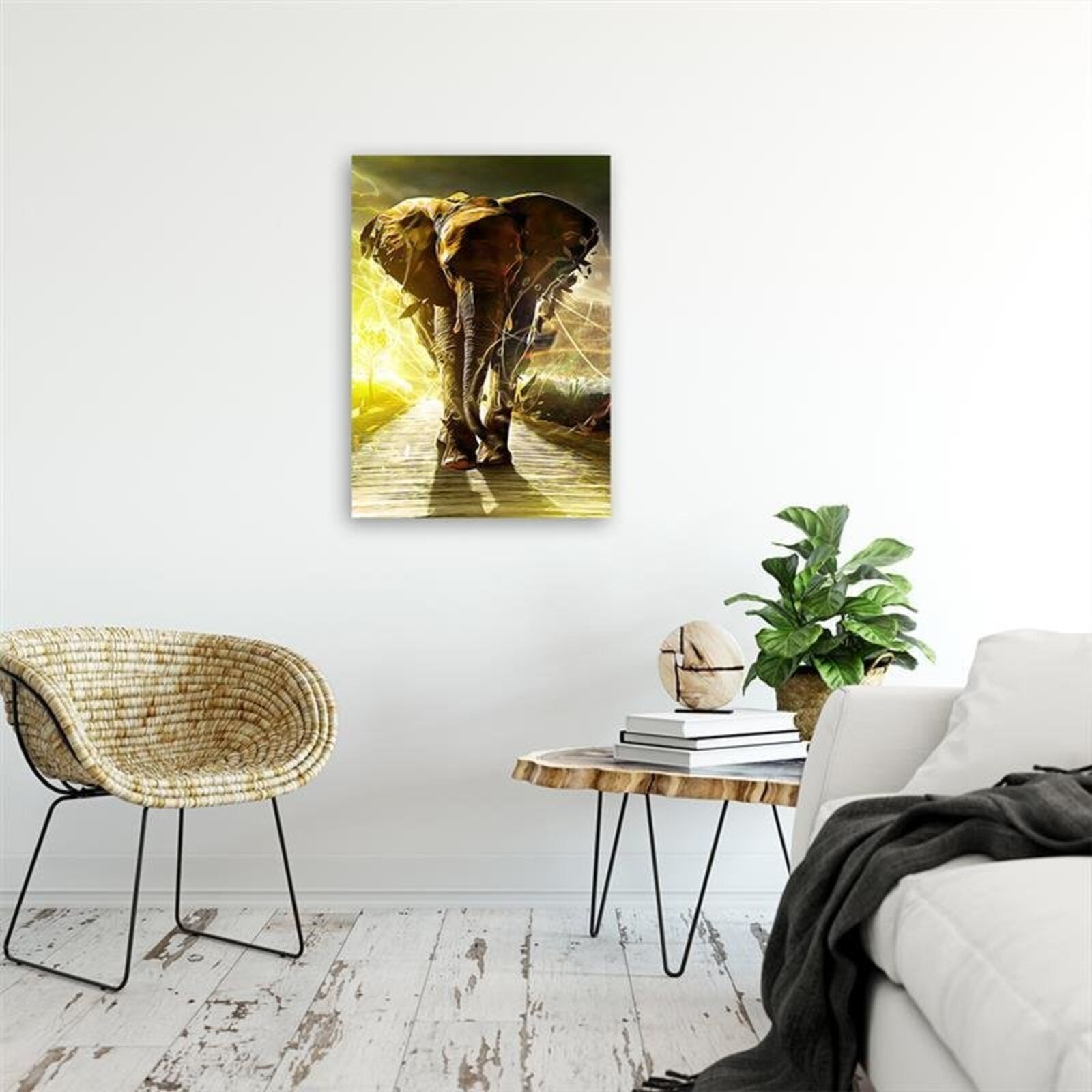 Tableau abstraction de la route des éléphants - 60 x 80 cm - 4