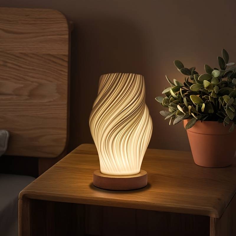 Lampe de chevet LED design et décorative blanche • Lampe Led