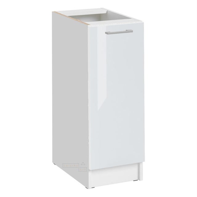 Cuisineandcie - Meuble bas de cuisine Eco Blanc Brillant 1 porte L 30 cm