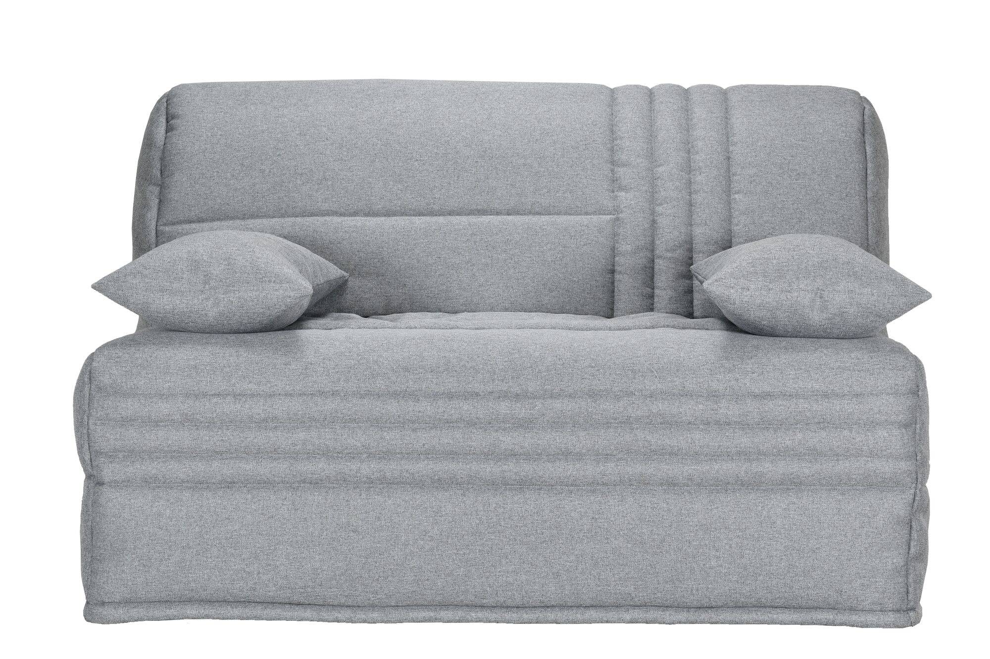 Canapé Convertible BZ En Tissu Gris Clair - Occasion Bon état - 198cm