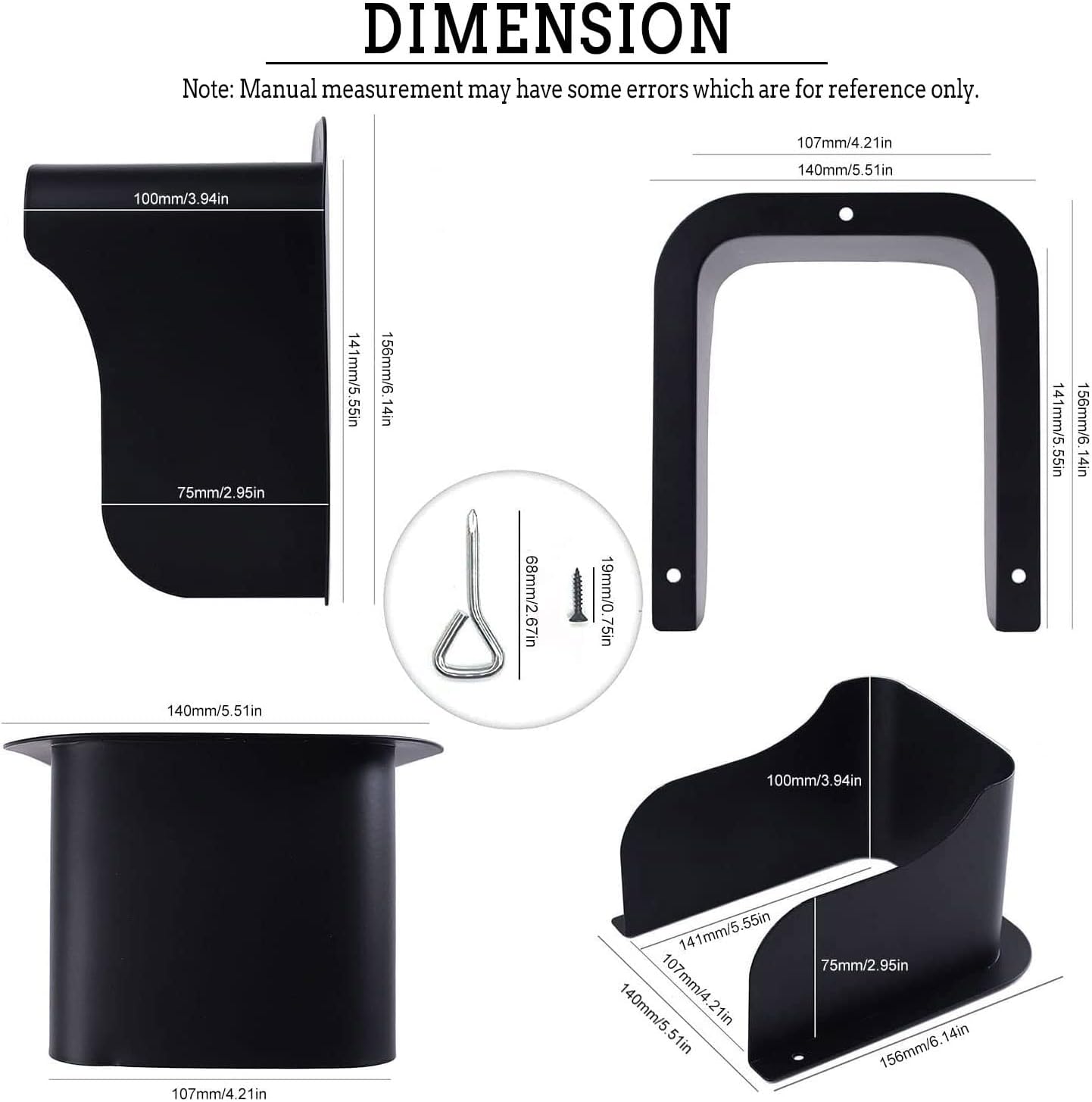 Protection Sonnette Exterieur Pluie - Housse de Pluie, en Acier Inoxydable Durable - Convient aux Prise Exterieur, Sonnette Ring - 6