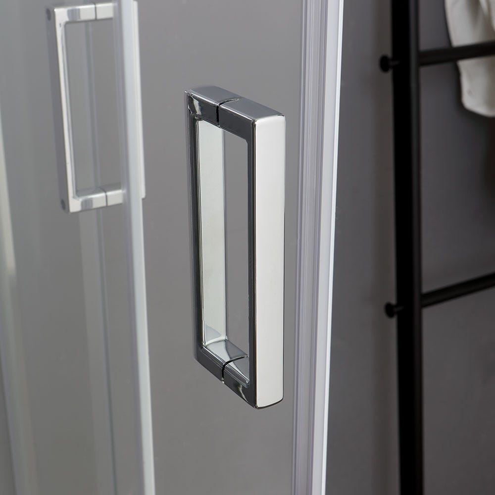 Cabina doccia economica cristallo 4 mm 70x90 cromato Luna - 4