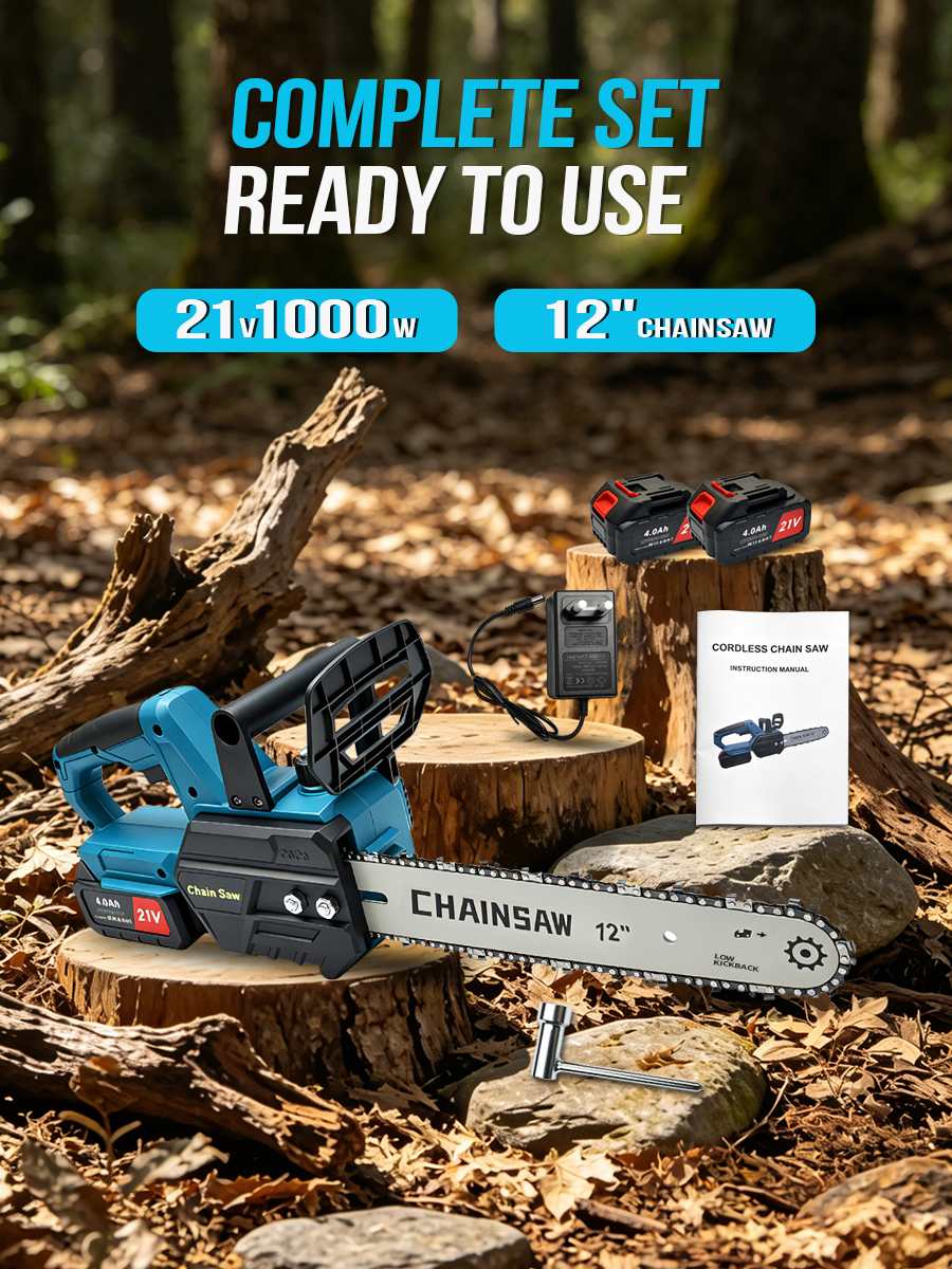Tronçonneuse Électrique Sans Fil 21V 1000W 12