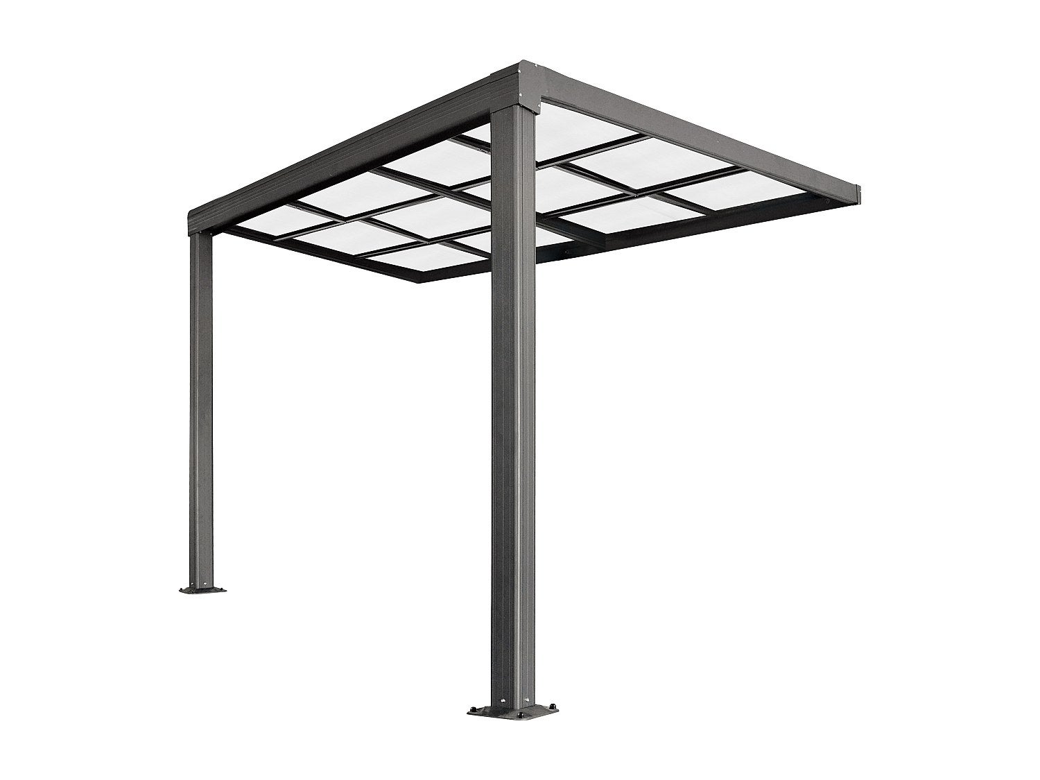 Pérgola adosada con techo deslizante - 9 m² - antracita - IZEDA - 8