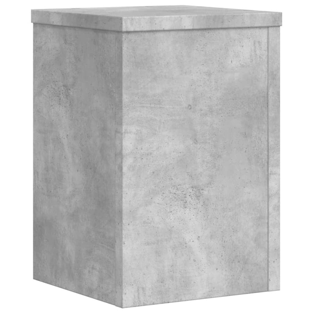 Supports pour plantes 2 pcs gris béton bois d'ingénierie - 7
