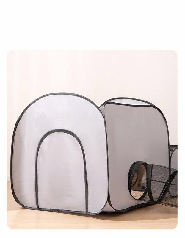 Parque para gatinhos com tenda e túnel, acessório portátil para cachorros e pequenos animais ativos - 3