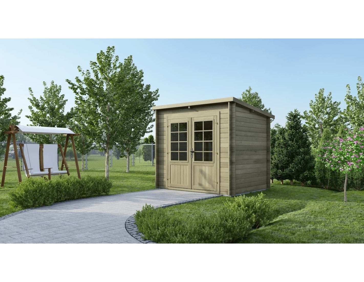 Domek ogrodowy ALTANKA 5 m2 - 2,50x2 m - 28 mm, drewniany, impregnowany, DOM725, 1szt.