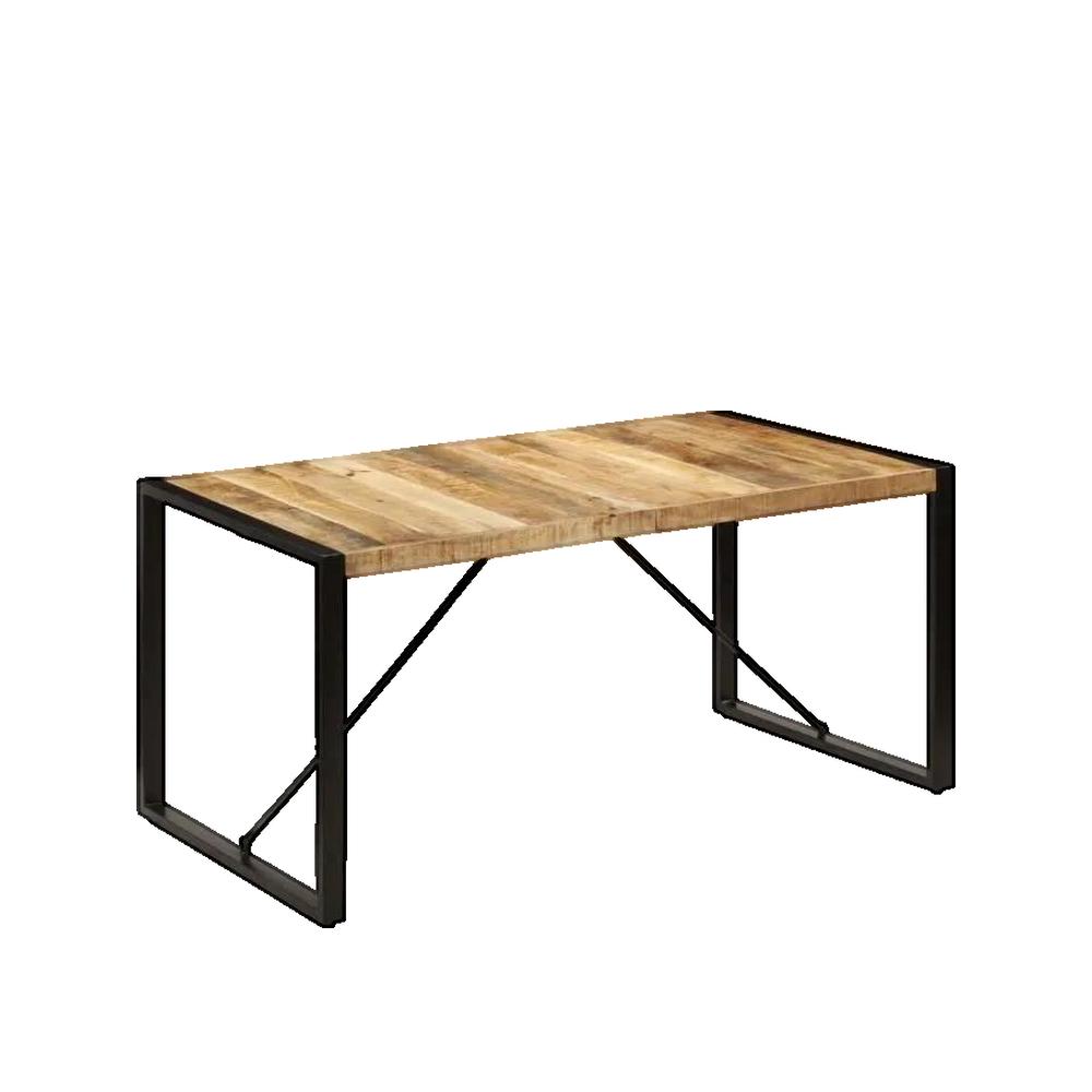 Stół jadalniany vidaxl lite drewno mangowe 160x80x75 cm styl industrialny