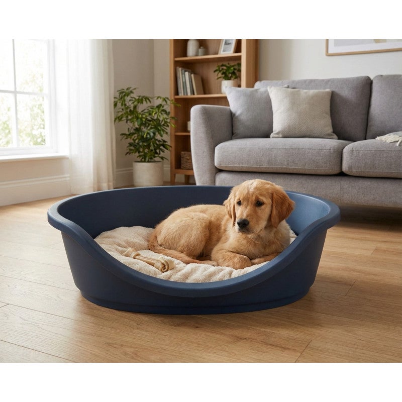 Cama de plástico para cães e gatos de médio porte 60x40x20 cm | Ideal para animais de raça média - 5