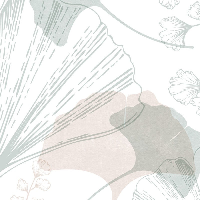 Carta da parati panoramica - Gingko Vert - 5 strisce : 240 x 270 cm - 2