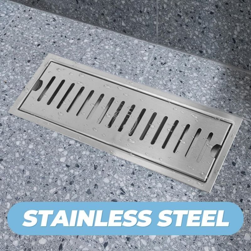 Ralo retangular linear para chuveiro,canaleta para chuveiro,furo para ralo no piso,grelha padronizada,substituição de ralo de piso de 30 cm - 4