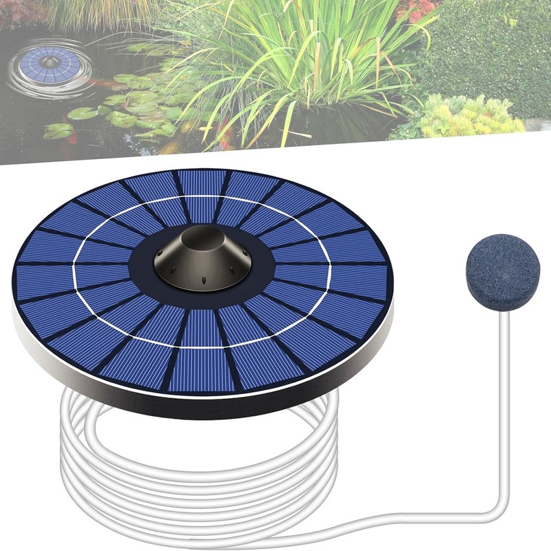 Pompa tlenowa solarna, pompa tlenowa do oczek wodnych, pompa tlenowa do akwariów z kamieniem napowietrzającym i rurką tlenową
