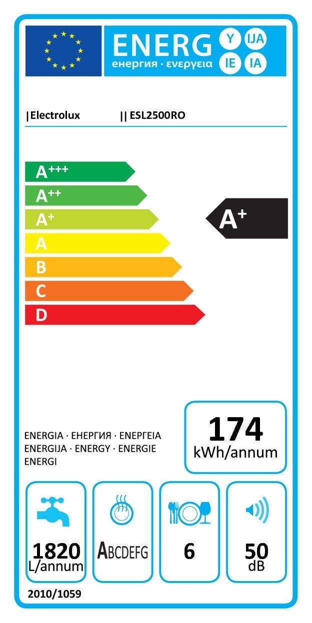 Lave-vaisselle encastrable ELECTROLUX 6 Couverts 55cm F, ESL 2500 RO - 5