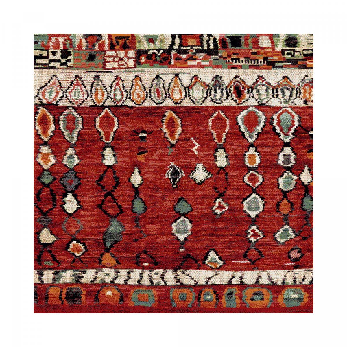 Tapis berbère 160x230 tissé motifs tribaux LYN8 MOROCO rouge - 7