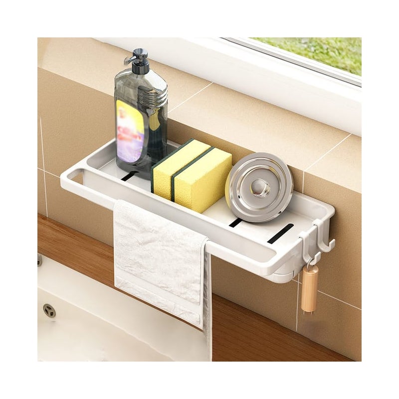 Wieszak na ręczniki kuchenne montowany na ścianie, stojak na zlew bez wiercenia, praktyczne rozwiązanie do kuchni