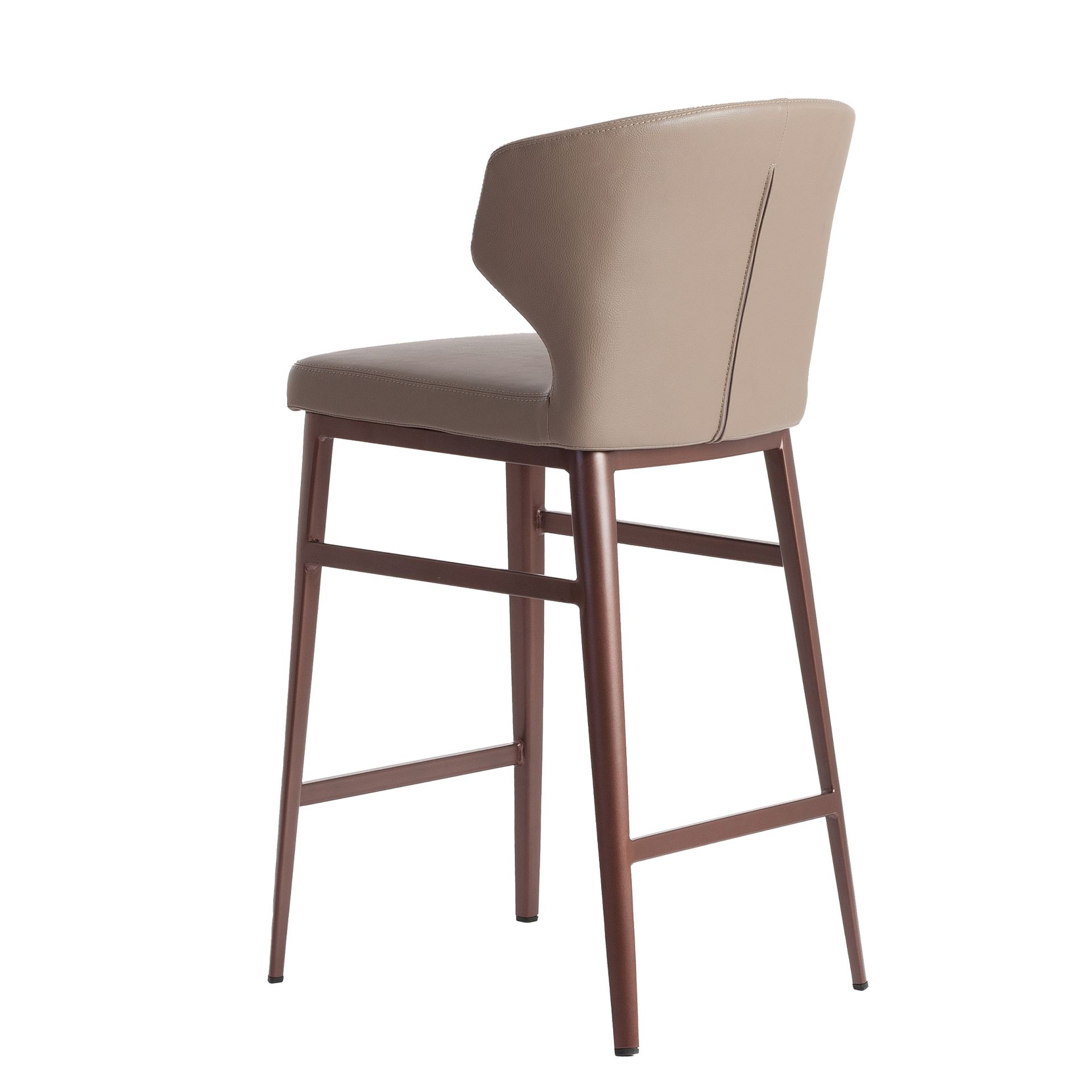 ANGEL CERDA Tabouret en similicuir vison foncé - 7