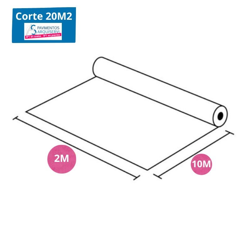 Arquiservi - Rolo 2X10 (20M2) Piso vinílico cortado Hidráulico Dourado 909. Resistente à água e fácil de instalar - 3