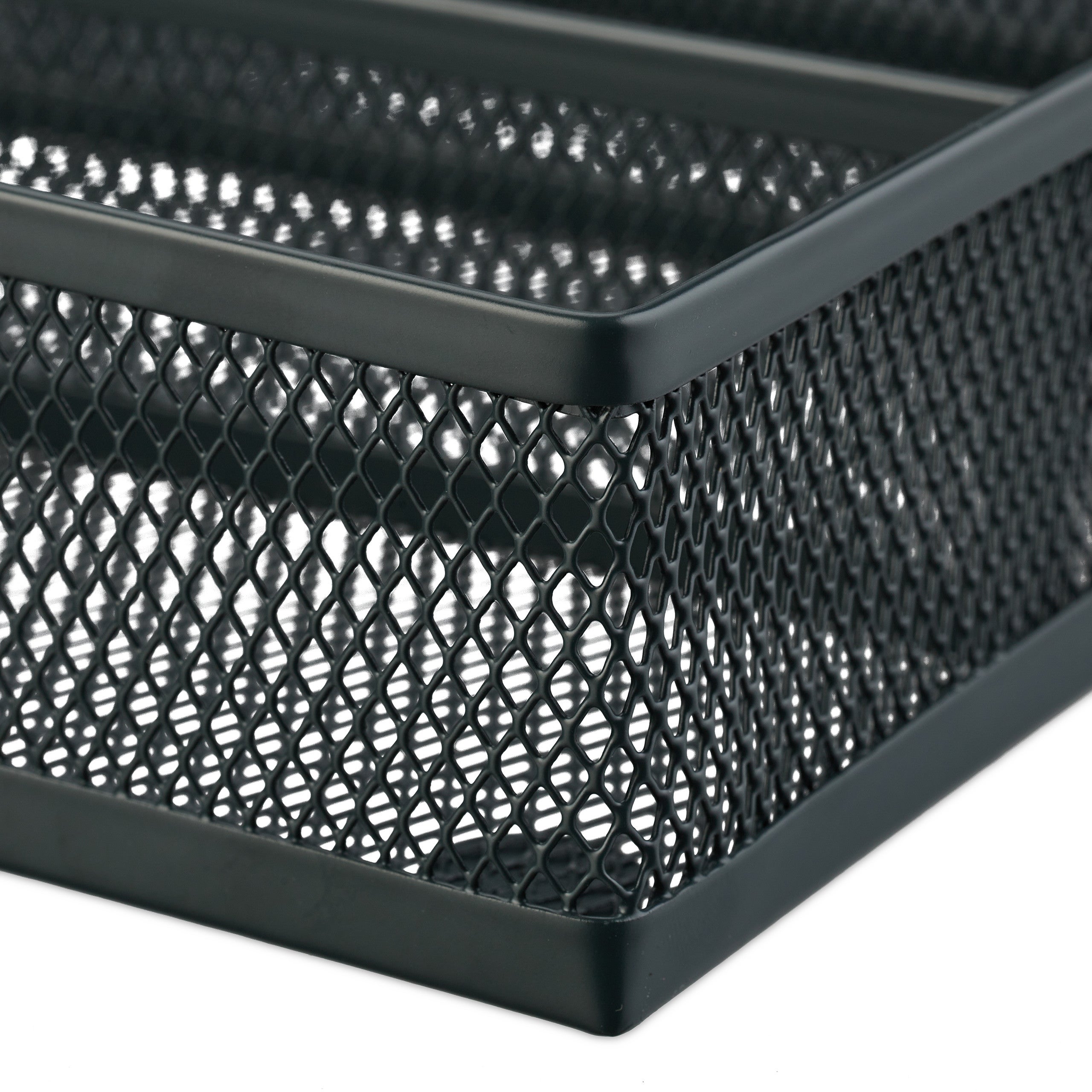 Portaposate per cassetto, vassoio per posate, AxLxP: 5x23,5x32 cm, 5 scomparti, cucina, in acciaio, antracite, Relaxdays - 6