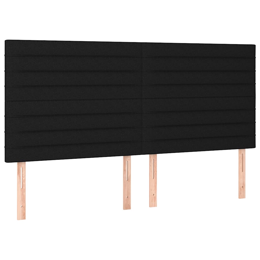 Cadre de lit sans matelas, tissu noir, pour la chambre, 160 × 200 cm - 8