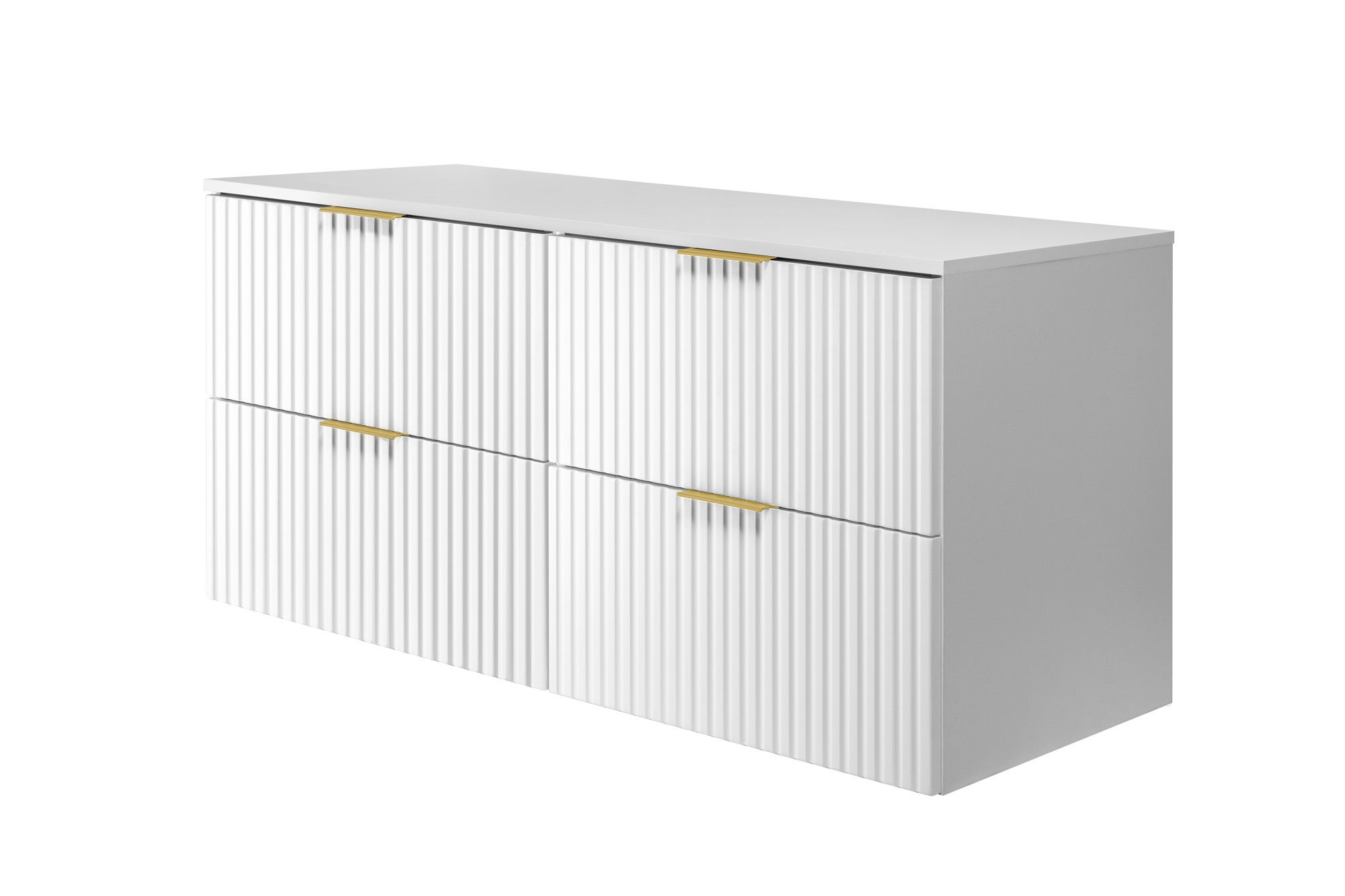 Meuble Vasque Blanc 120 2 X 60 X 57 X 46 Cm Poign e Dor e Plan 