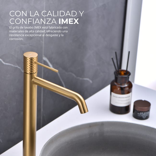 IMEX - Rubinetto monocomando lavabo | rubinetto bagno miscelatore acqua fredda e calda | rubinetto lavabo sopra piano | risparmio acqua | serie Genova | colore cromato IMEX - Rubinetto monocomando lavabo | rubinetto bagno miscelatore acqua fredda e calda | rubinetto lavabo sopra piano | risparmio acqua | serie Genova | colore cromato