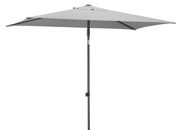 Parasol de balcon Schneider Sevilla gris, 240 x 140 cm – inclinable, réglable en hauteur