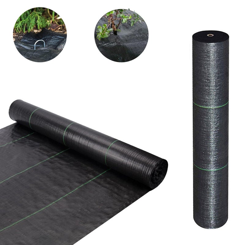 Wytrzymała membrana do zwalczania chwastów 2 × 10 m, tkanina barierowa przeciw chwastom ogrodowym, odpowiednia pod żwir na podjeździe