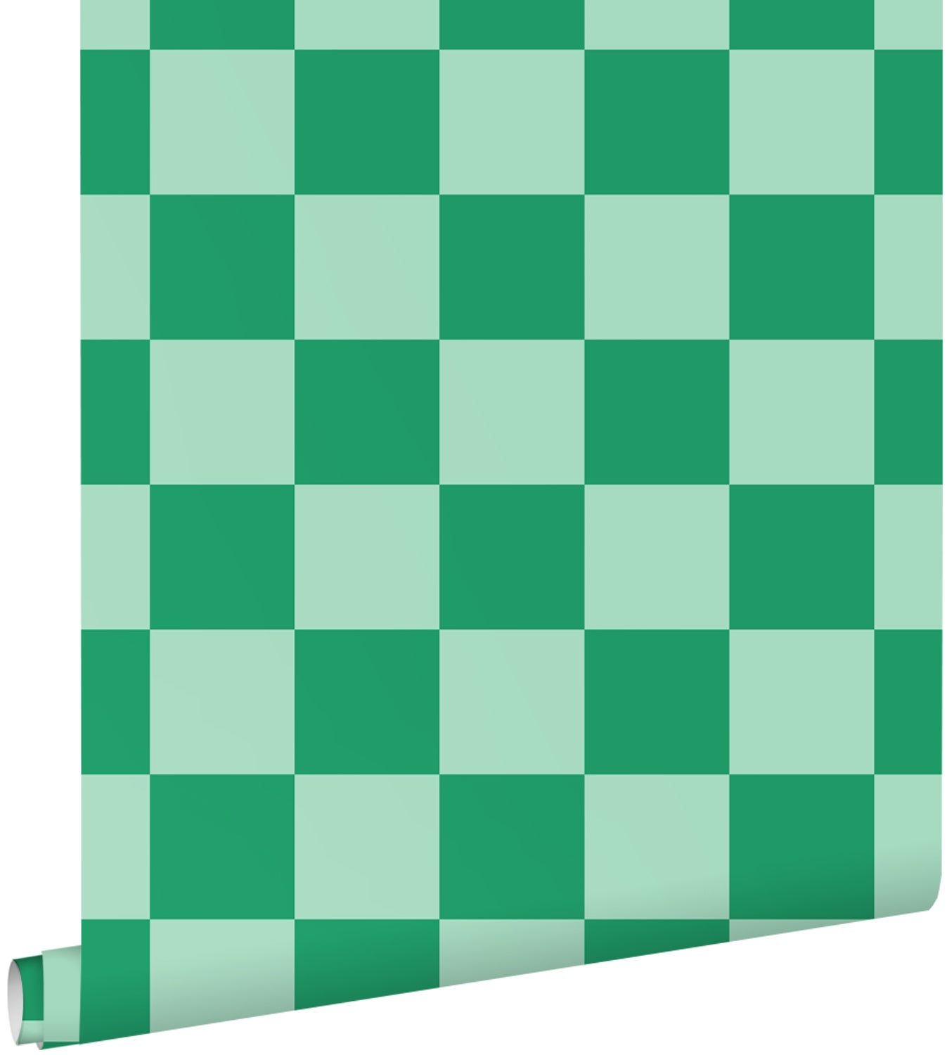 Tapeta motyw kratki miętowej zieleniIzielonym - 53 cm x 10.05 m - ESTAHOME