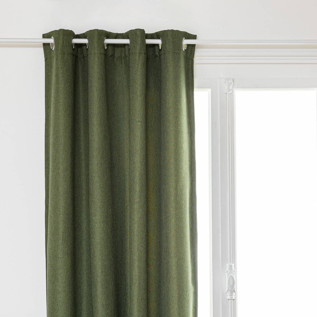Cortina opaca malo verde caqui - 140x260 cm - atmosphera créateur d'intérieur