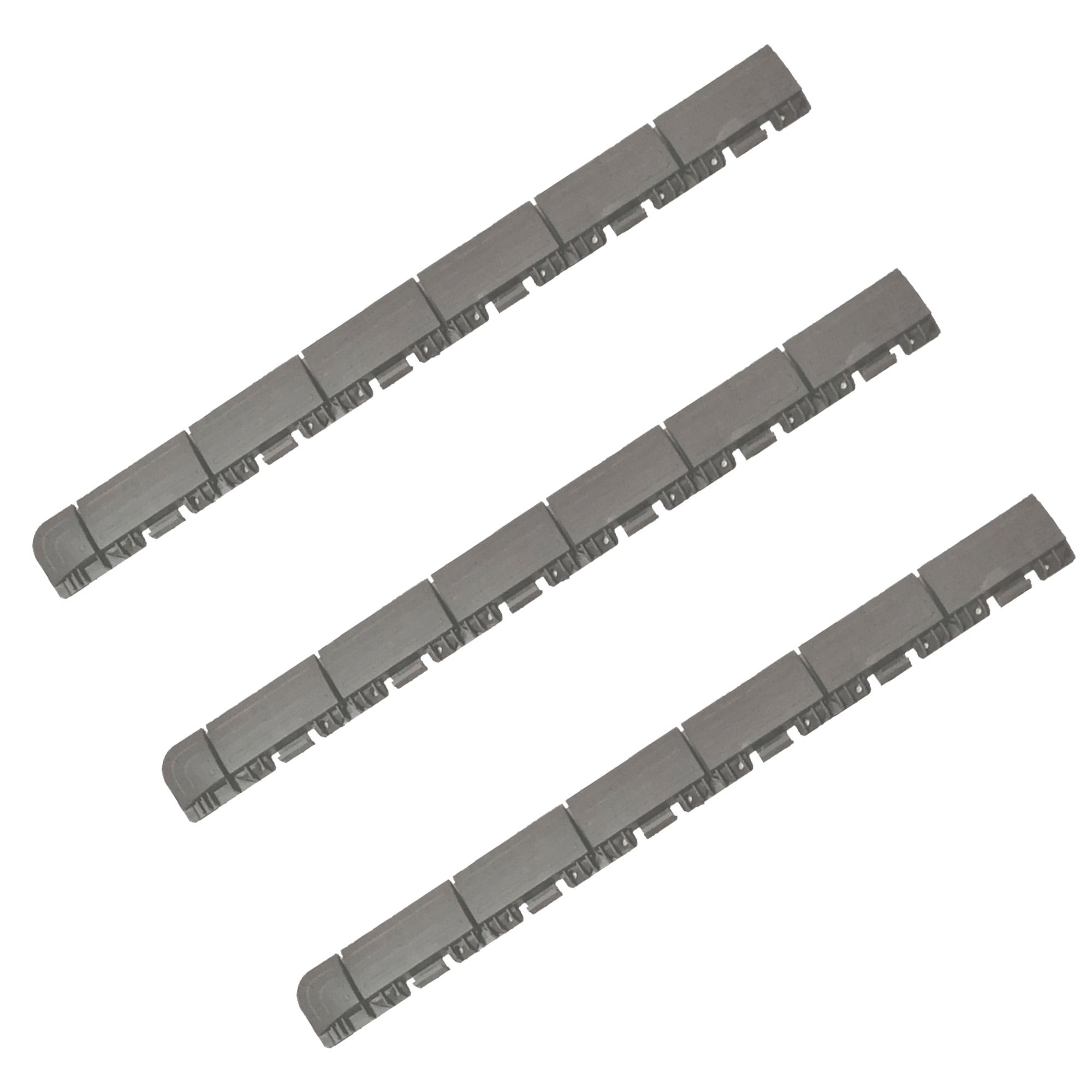 Pack 3 remates con acabado macho, finalización suelo marte gris  efecto cruzado