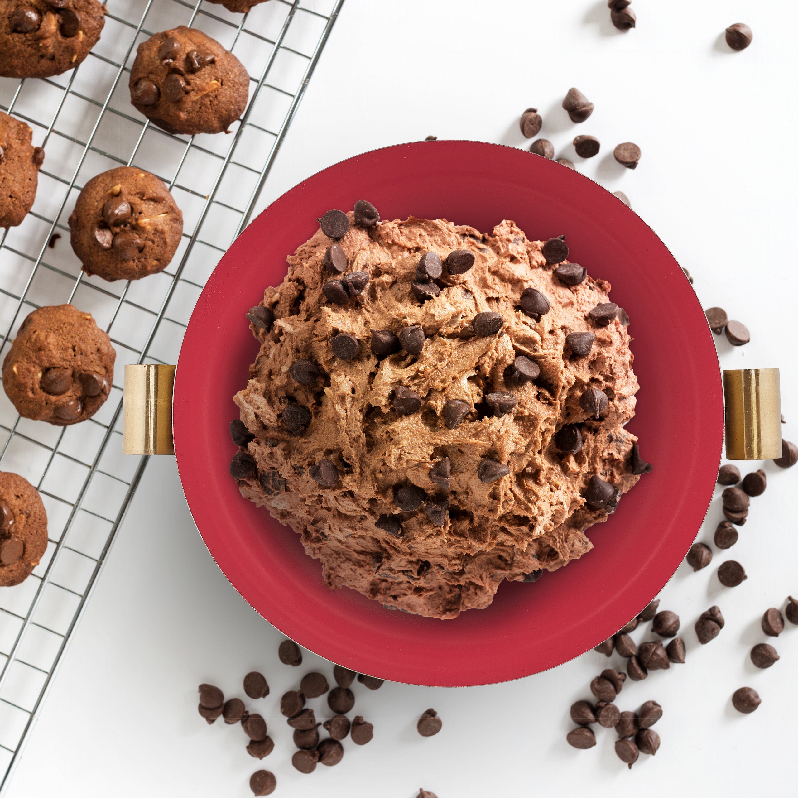 Relaxdays Ciotola da Portata, Insalatiera, Ø 24,55 cm, Rotonda, Accio Inox, Tavola e Cucina, Snack e Impasti, Oro Rosso - 2