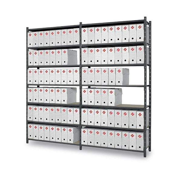 Rayonnage d'archives à double face - Module de départ : 2000x1250x700mm - RAYARCH/7N/1270/D