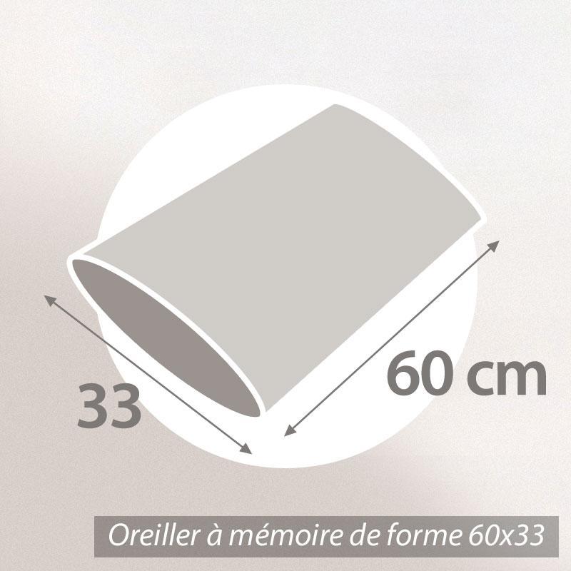 Oreiller NOMADE Visco-végétal à mémoire de forme 60x33 - 4