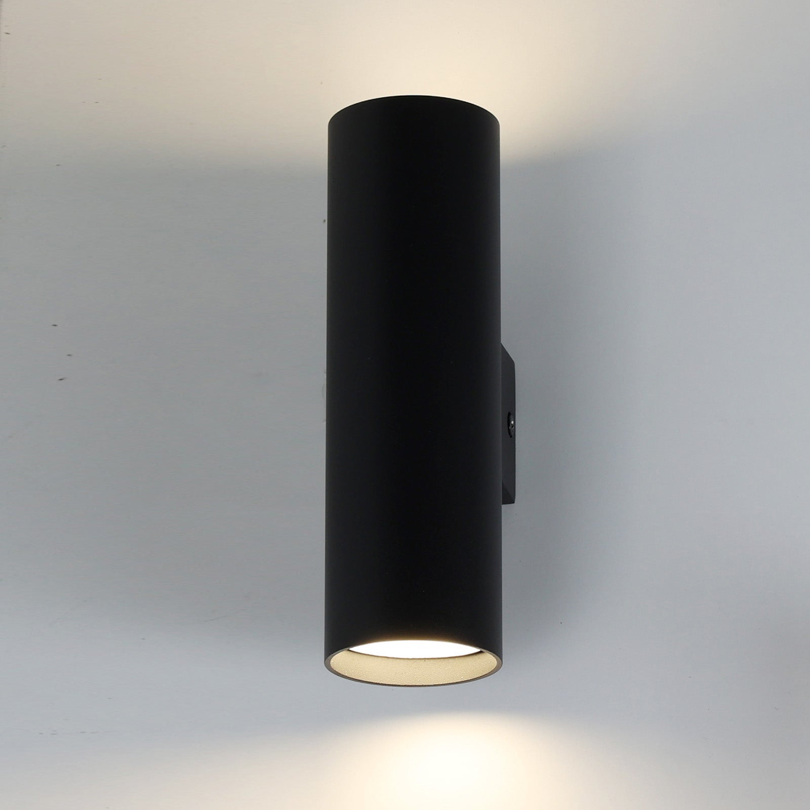 Aplique de Pared: Luz Dual Arriba y Abajo, Aluminio Negro, 2 Casquillos GU10, bombillas no incluidas. - 5